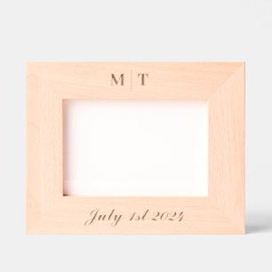Modern Monogram Wedding  Etched Frames