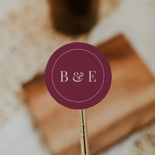 Modern Monogram Wedding Favour Sticker