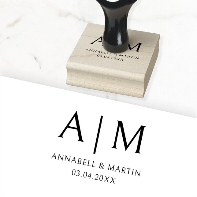 Modern, Monogram, Wedding Stamp (Creator Uploaded)
