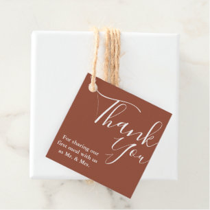 Modern Monogram Wedding Thank you Bridal Shower Favour Tags