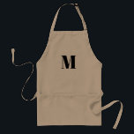 Modern monogram white black custom initial letter standard apron<br><div class="desc">Modern monogram white and black personalized custom initial letter Apron. Available in many colors and sizes.
Minimalist,  modern,  elegant,  stylish design.</div>