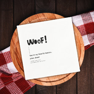 Modern Monogram White Minimalist Wedding Napkin