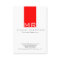 Modern Monogram White Red Clean Business Card