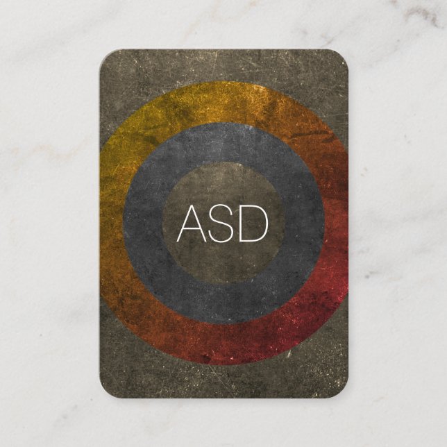 Modern Monogram with Texturised Colour Ways Business Card (Front)