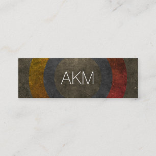Modern Monogram with Texturised Colour Ways Mini Business Card
