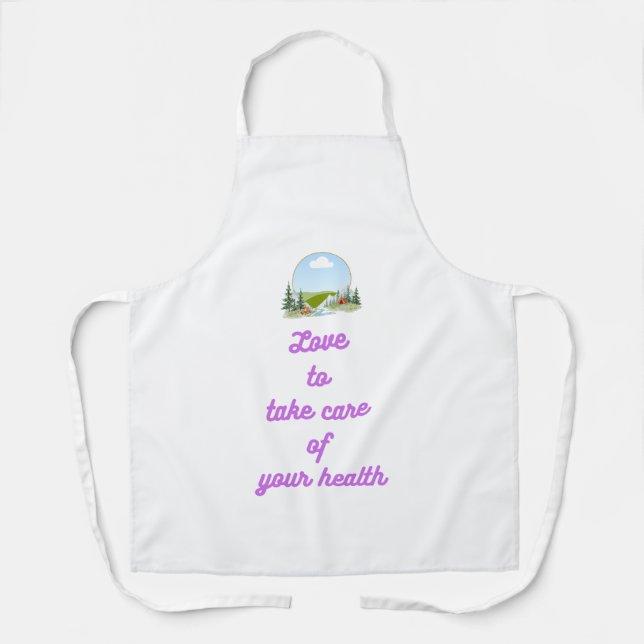 Modern Monogram Women's Cooking Apron (Front)