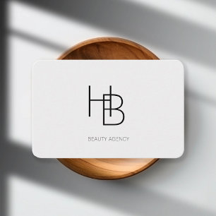 Modern, Monogramm, grau Visitenkarte Business Card