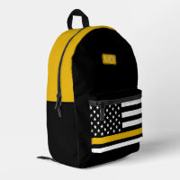 Modern Monogrammed 911 Dispatcher Thin Gold Line
