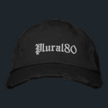 Modern monogrammed black embroidered hat<br><div class="desc">Modern monogrammed black embroidered baseball cap.</div>