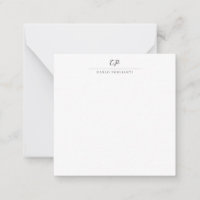 Modern Monogrammed Calligraphy Plain Simple Name