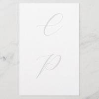 Modern Monogrammed Calligraphy Plain Simple Name