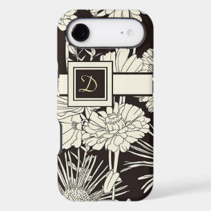 Modern Monogrammed Floral iPhone Case