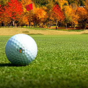 Modern monogrammed initial coloured letter B Golf Balls