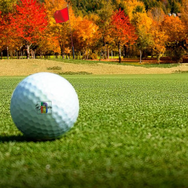 Modern monogrammed initial coloured letter B  Golf Balls (Creator Uploaded)