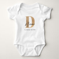 Modern Monogrammed Initial D & Name Personalised