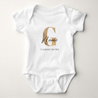 Modern Monogrammed Initial G & Name Personalised
