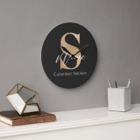 Modern Monogrammed Initial S & Name Personalised