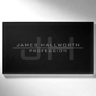 Modern Monogrammed Initials (or other text) Grey Name Tag