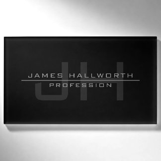Modern Monogrammed Initials (or other text) Grey Name Tag