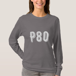 Modern monogrammed P80 teen grey T-Shirt