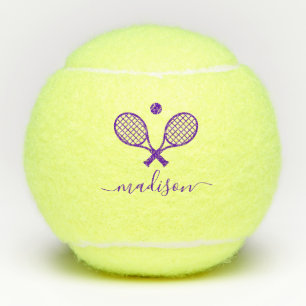 Modern Monogrammed Tennis Balls
