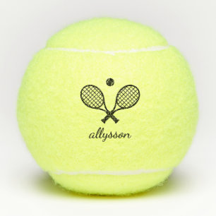 Modern Monogrammed Tennis Balls