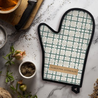 Modern Montauk Grid Green & Beige