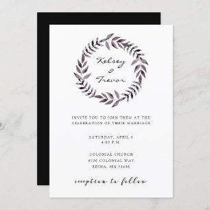 Modern Mood Watercolor Floral Wedding Invitations