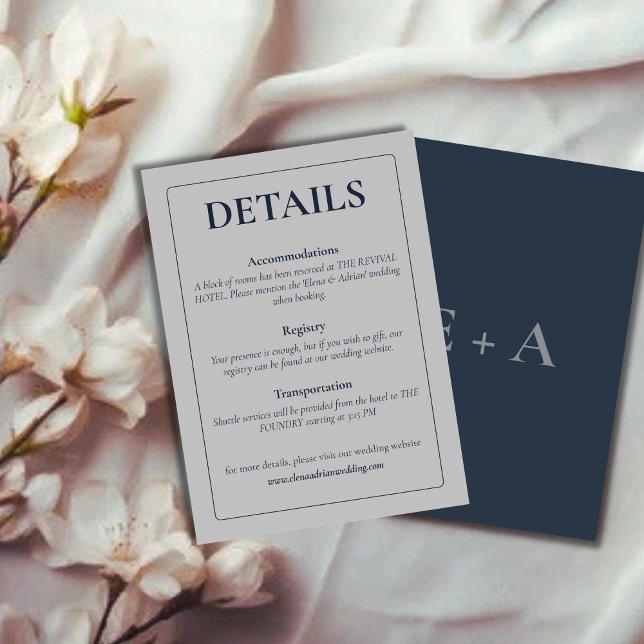 Modern Moody Wedding Enclosure Card (Creator Uploaded)
