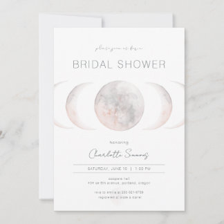 Modern Moon Celestial Bridal Shower Invitation