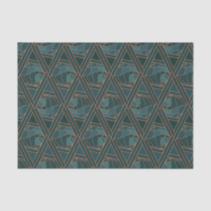 Modern Moonlit Garden Bronze Large Tissue Paper