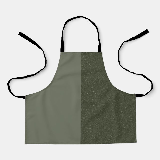 Modern Moss Green Apron – Customisable Design (Front)