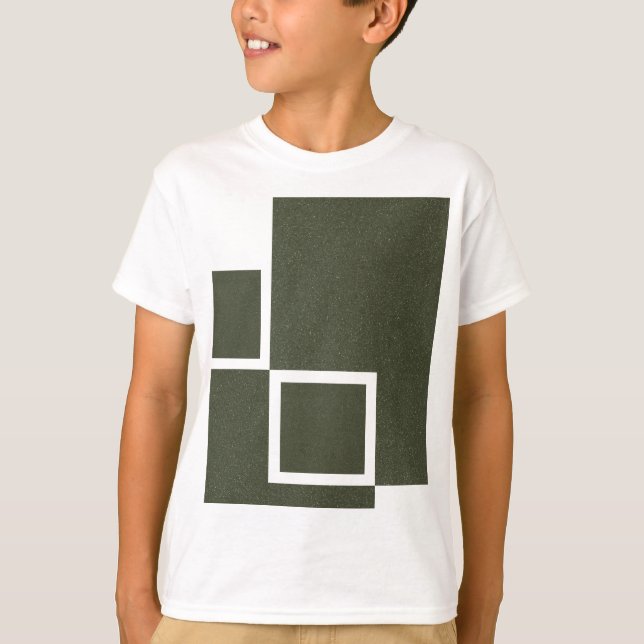 Modern Moss Green Block T-Shirt (Front)