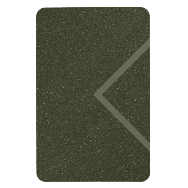 Modern Moss Green Chevron Magnet – Customisable (Vertical)