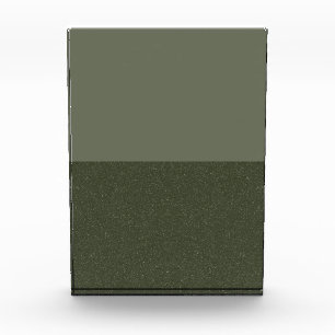 Modern Moss Green Custom Photo Block