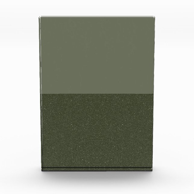 Modern Moss Green Custom Photo Block (Front)