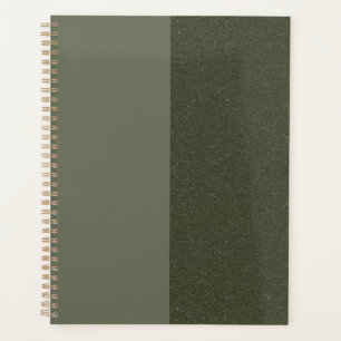 Modern Moss Green Dual Texture Weekly Planner