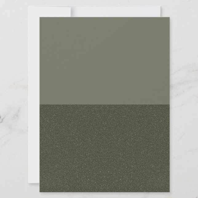 Modern Moss Green Dual-Tone Invitation – Customise (Front)