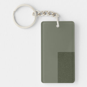 Modern Moss Green Edge Keychain – Customisable