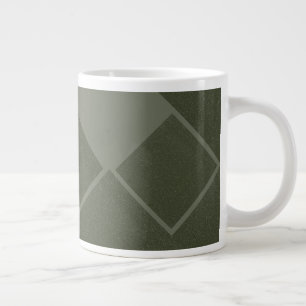 Modern Moss Green Geometric Mug