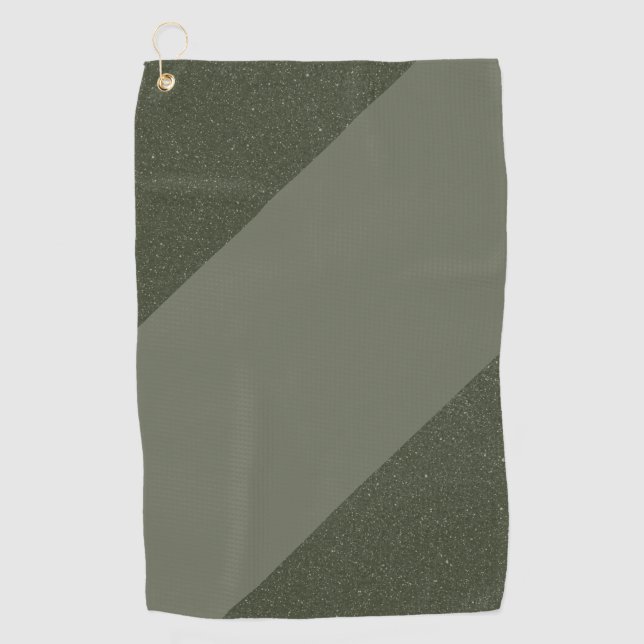 Modern Moss Green Golf Towel – Custom Design (Front)