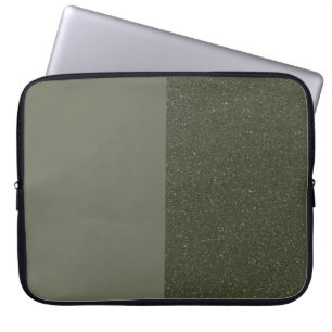 Modern Moss Green Laptop Sleeve – Split Design