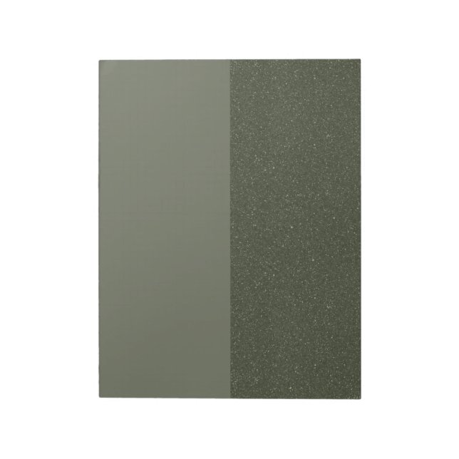 Modern Moss Green Notepad – Vertical Layout (Rotated)