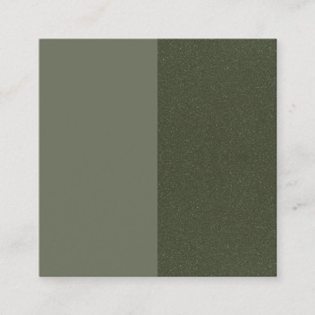 Modern Moss Green Referral Card (Split Design) (Front)