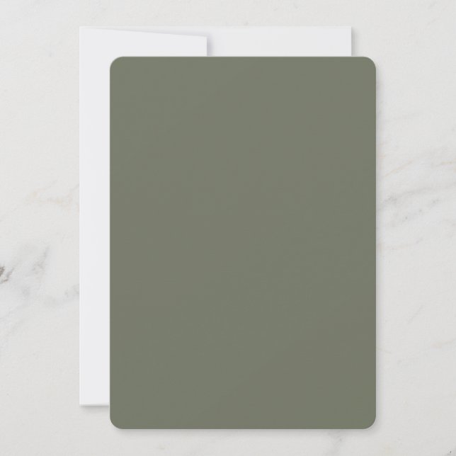 Modern Moss Green Rounded Card – Customisable (Front)