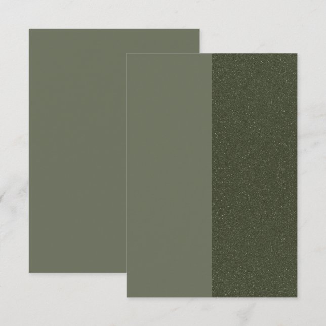 Modern Moss Green Split Card – Customisable (Front/Back)
