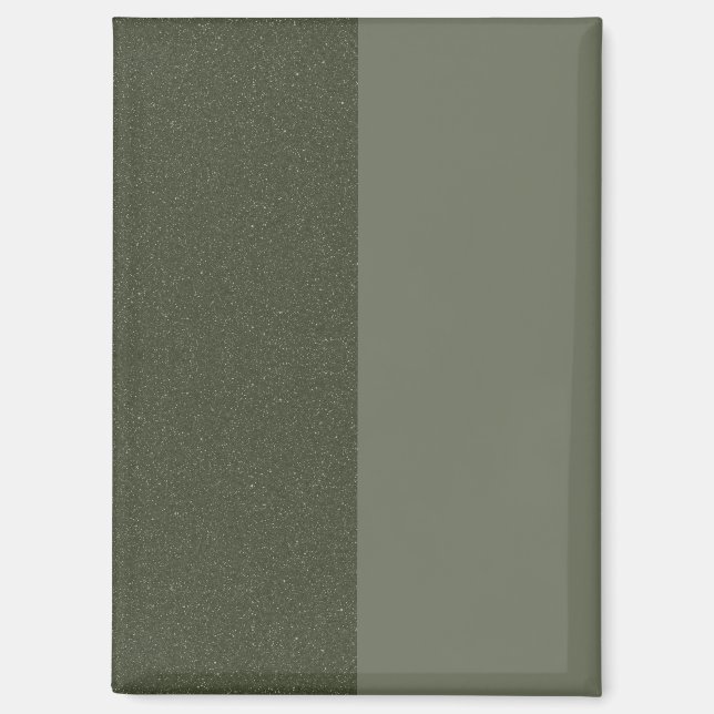 Modern Moss Green Split Custom Magnet (Front)