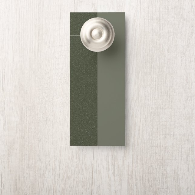 Modern Moss Green Split Door Hanger – Customisable (On Knob)