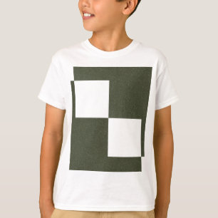 Modern Moss Green Squares Kids Tee - T-Shirt