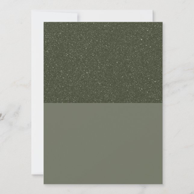 Modern Moss Split Flat Card — Customisable (Front)